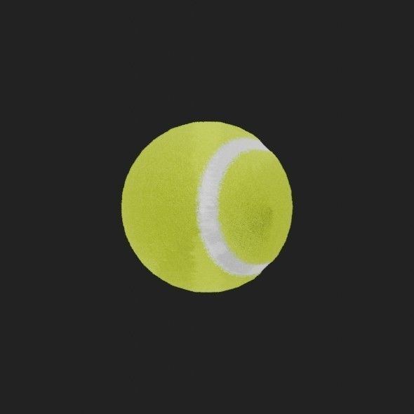 Tennis Ball 3D model_16