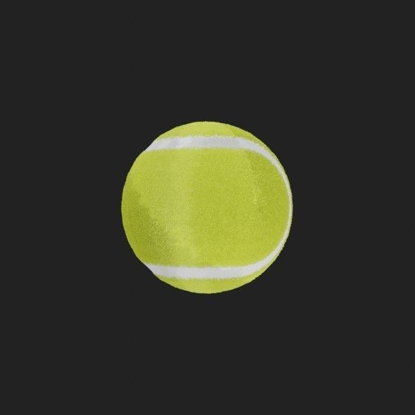 Tennis Ball 3D model_3