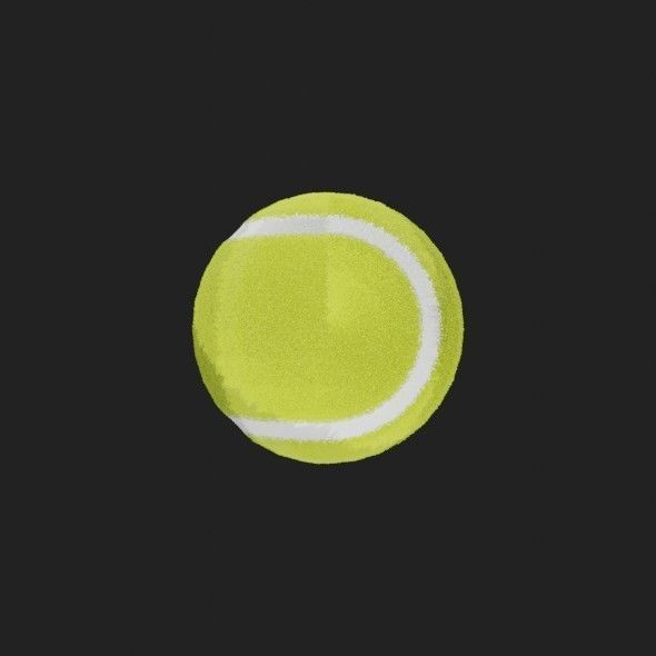 Tennis Ball 3D model_1