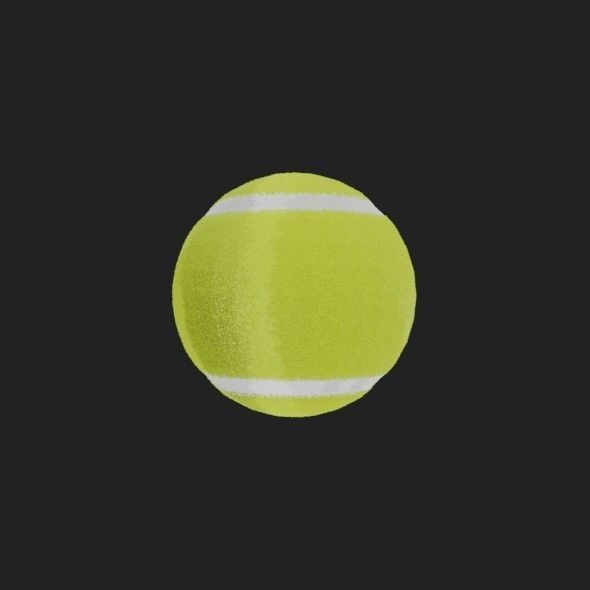 Tennis Ball 3D model_9