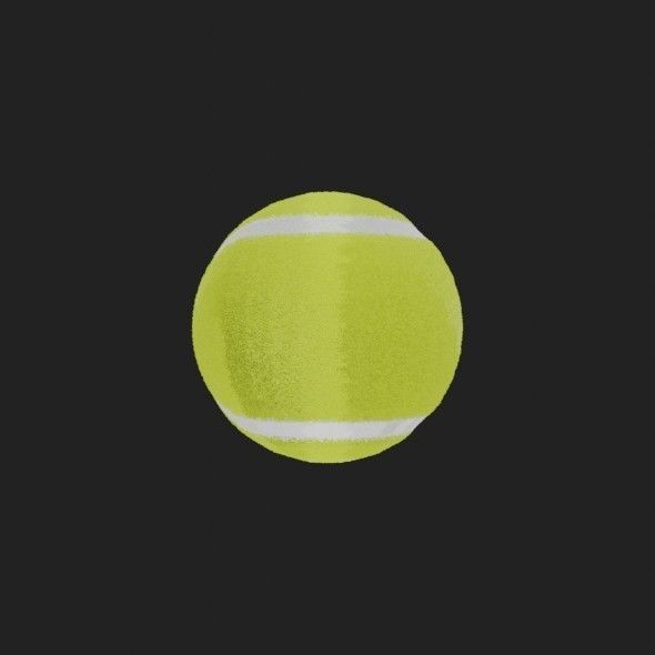 Tennis Ball 3D model_10