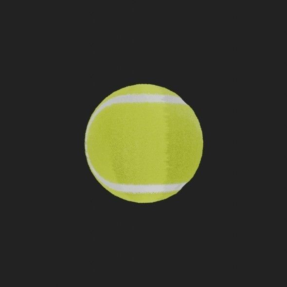Tennis Ball 3D model_11