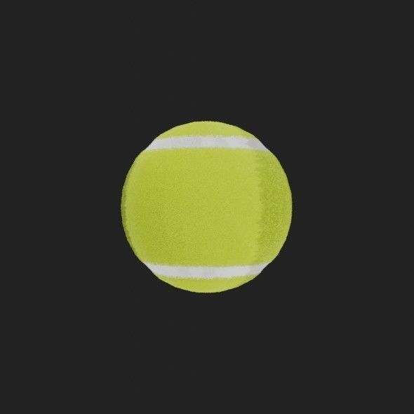 Tennis Ball 3D model_6