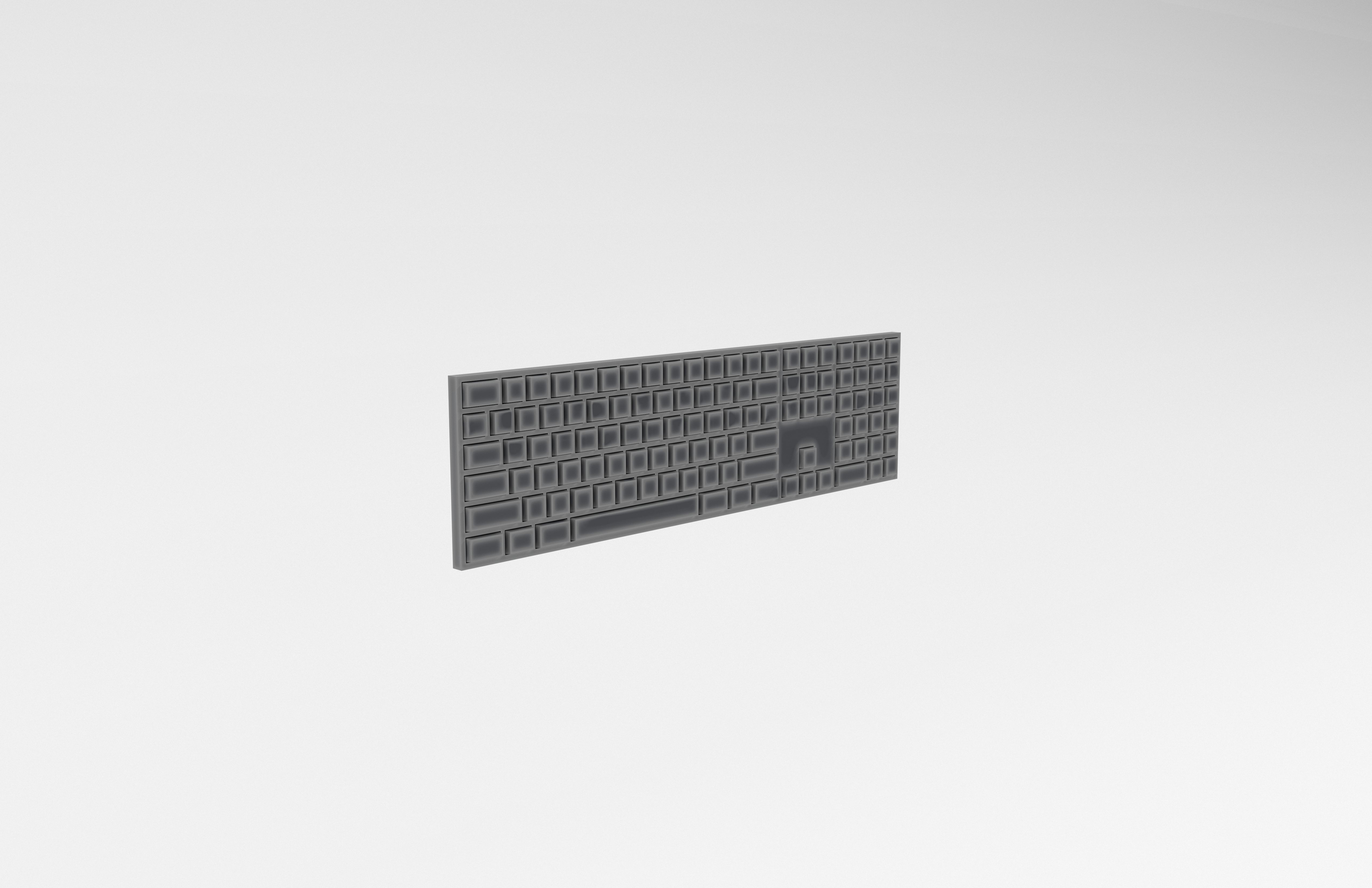 Cartoon Keyboard v1 007 Low-poly 3D model_3