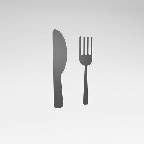 Knife And Fork v1 002 Low-poly 3D model