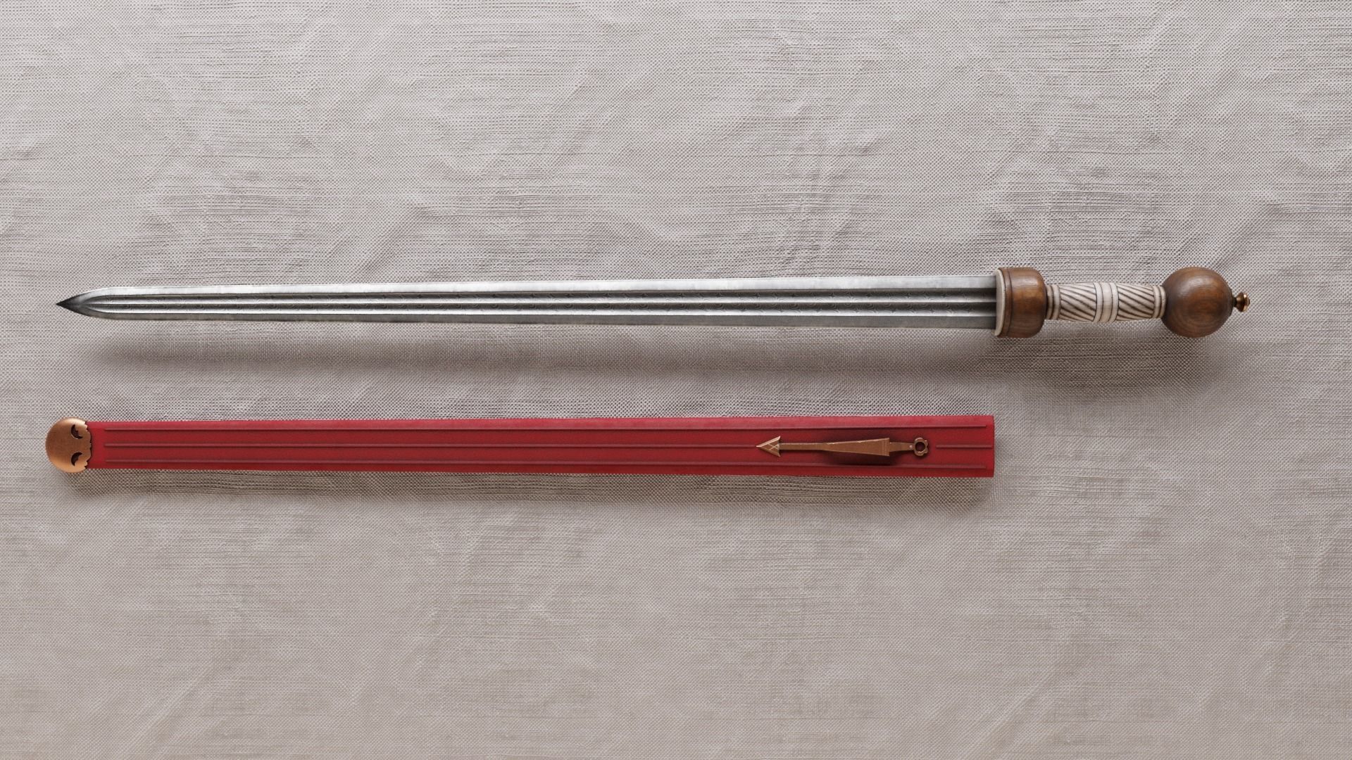 Roman Cavalry Sword Low-poly 3D model_14