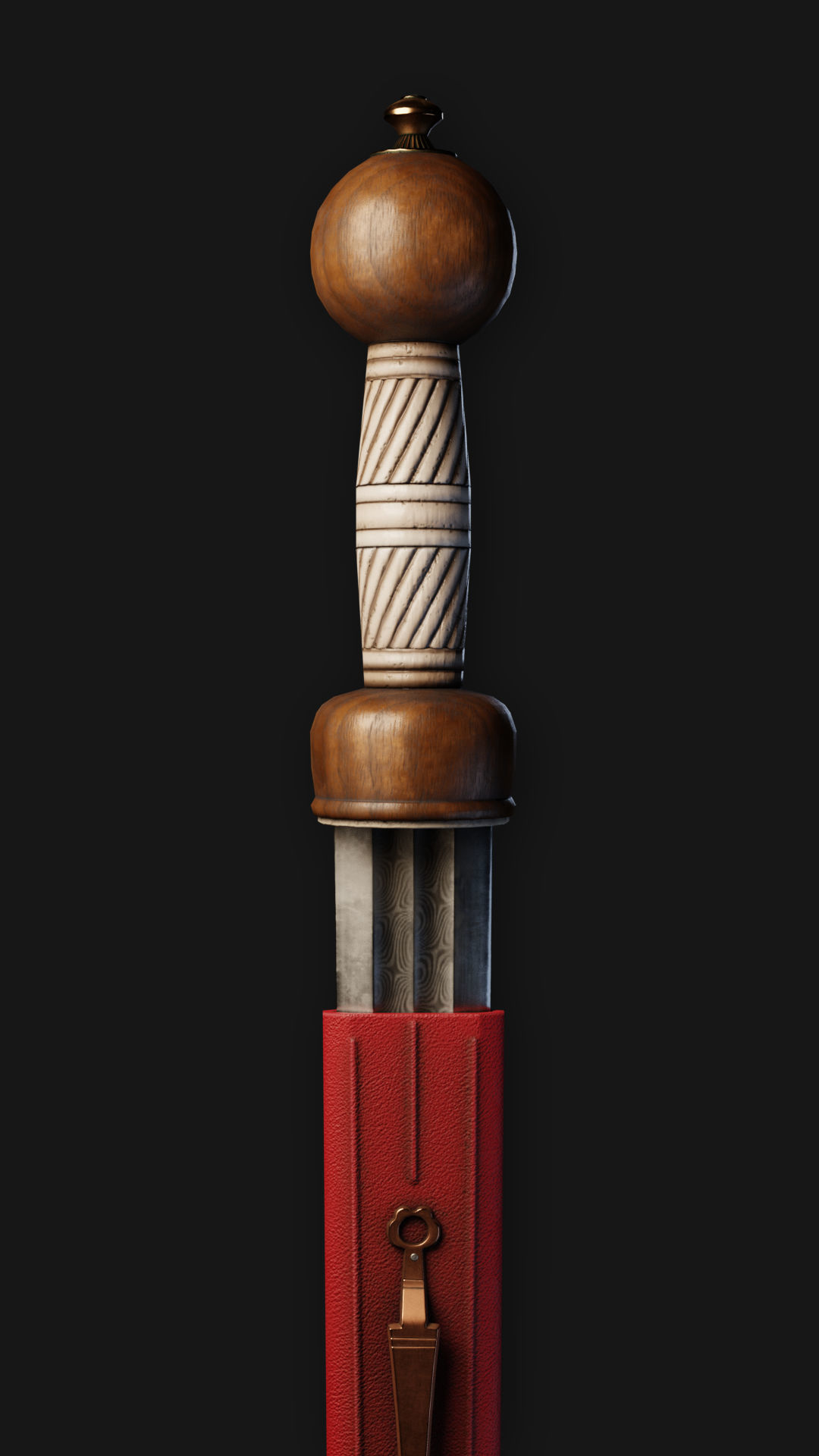 Roman Cavalry Sword Low-poly 3D model_13