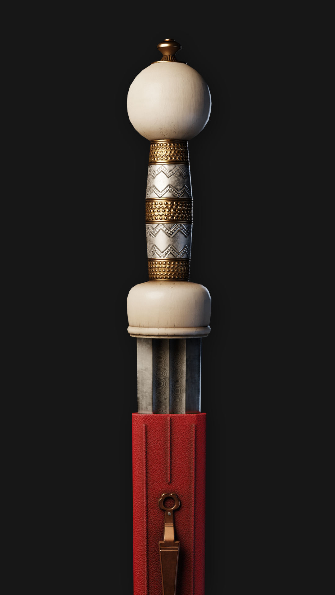 Roman Cavalry Sword Low-poly 3D model_11