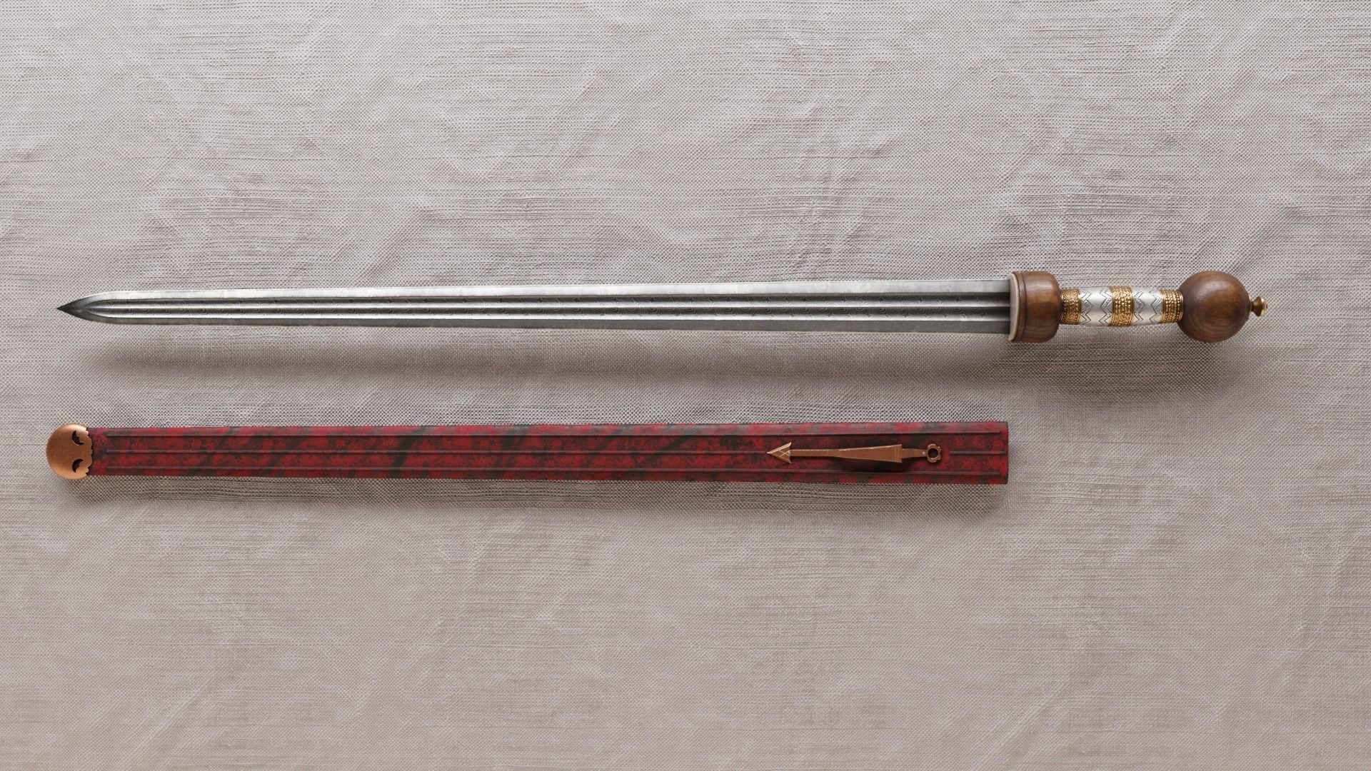 Roman Cavalry Sword Low-poly 3D model_10