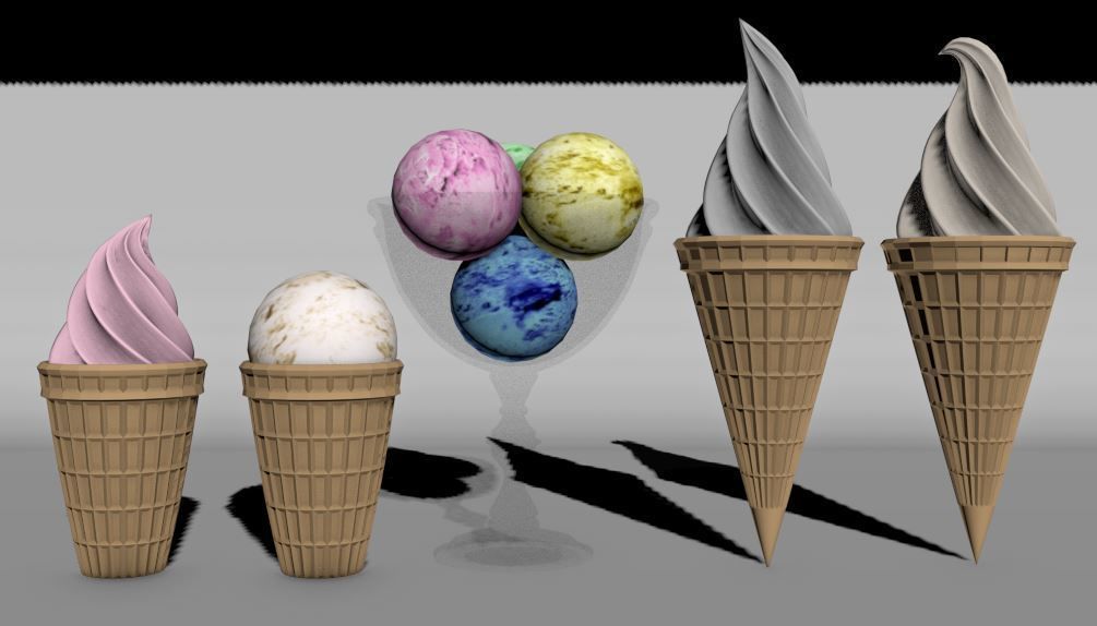 Ice Cream Cone for Ice Cream Parlor 3D model_4