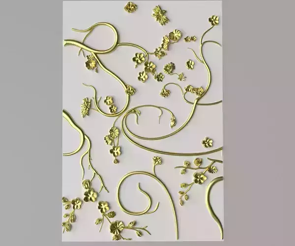 Classic decor ornament v-07 3D model