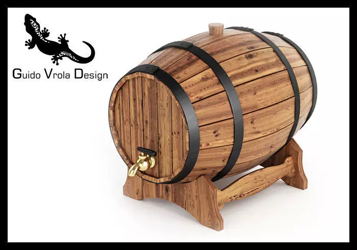 Wine barrel 3D model