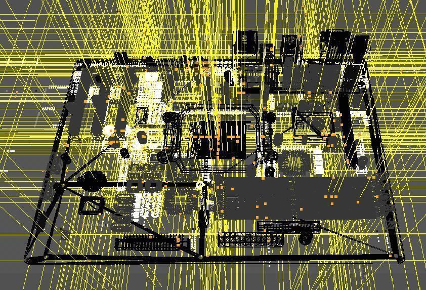 Motherbroad computer motherboard 3D model_4