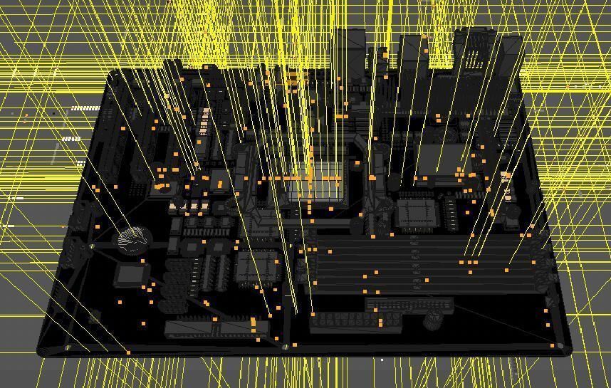 Motherbroad computer motherboard 3D model_3