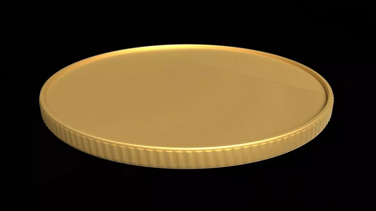 Golden Coin Free low-poly 3D model