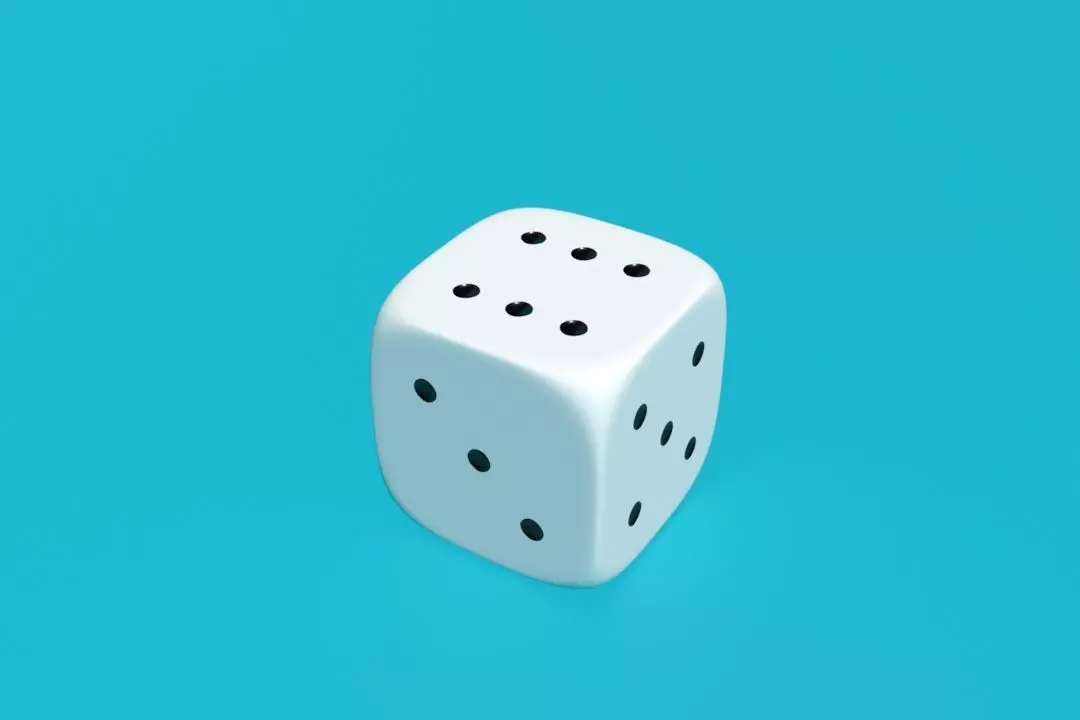 White die 3D model_0