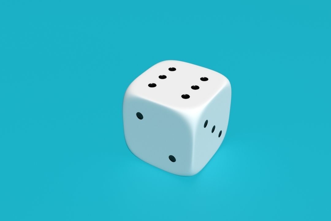 White die 3D model_1