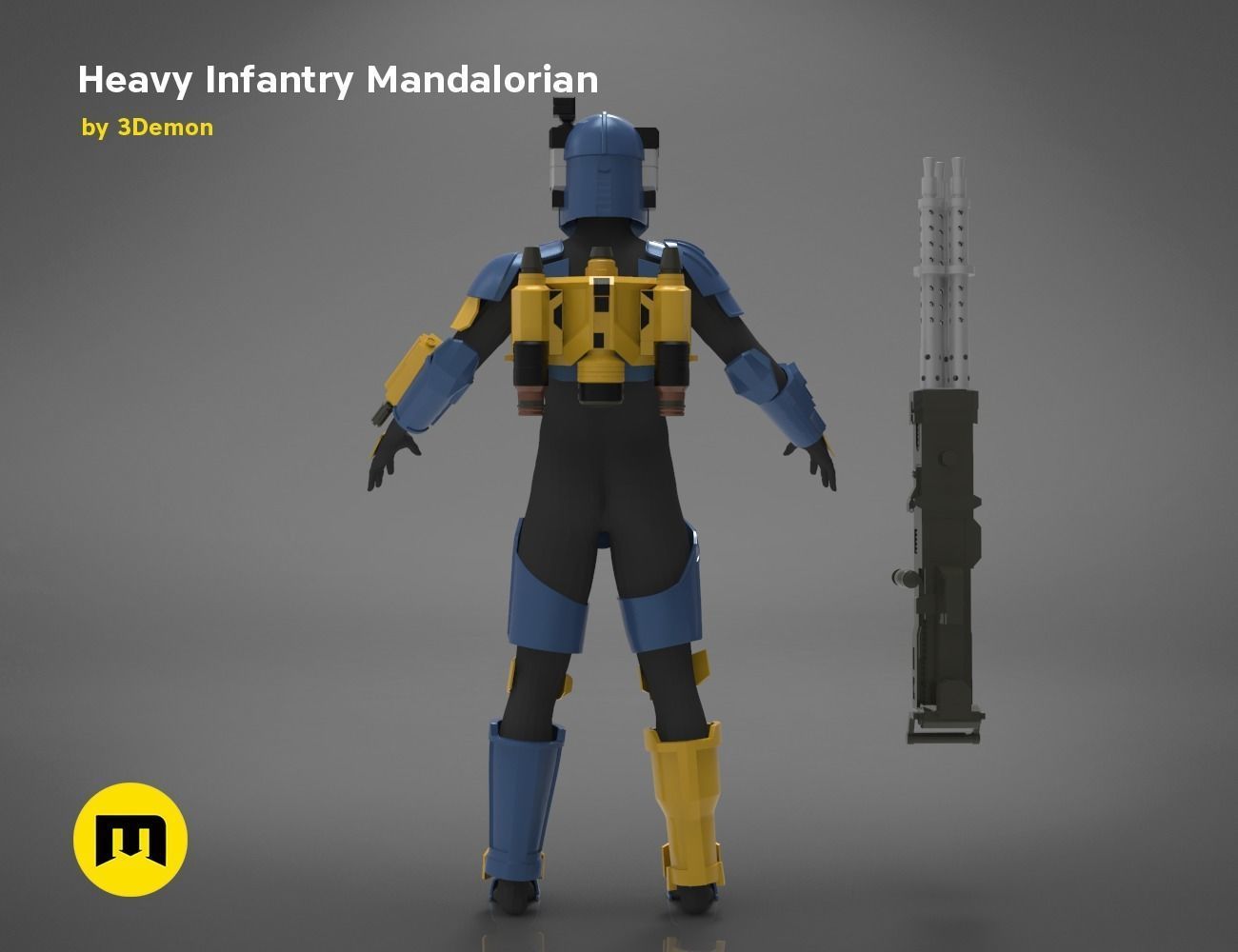 Paz Vizla Heavy Infantry Mandalorian Bundle 3D print model_15