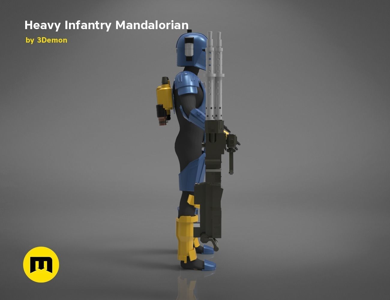 Paz Vizla Heavy Infantry Mandalorian Bundle 3D print model_17