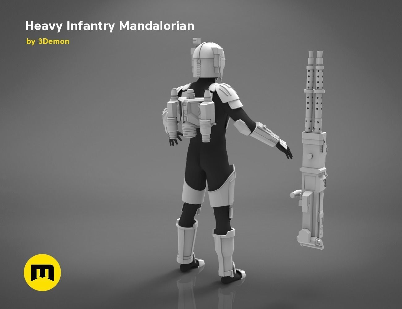 Paz Vizla Heavy Infantry Mandalorian Bundle 3D print model_26