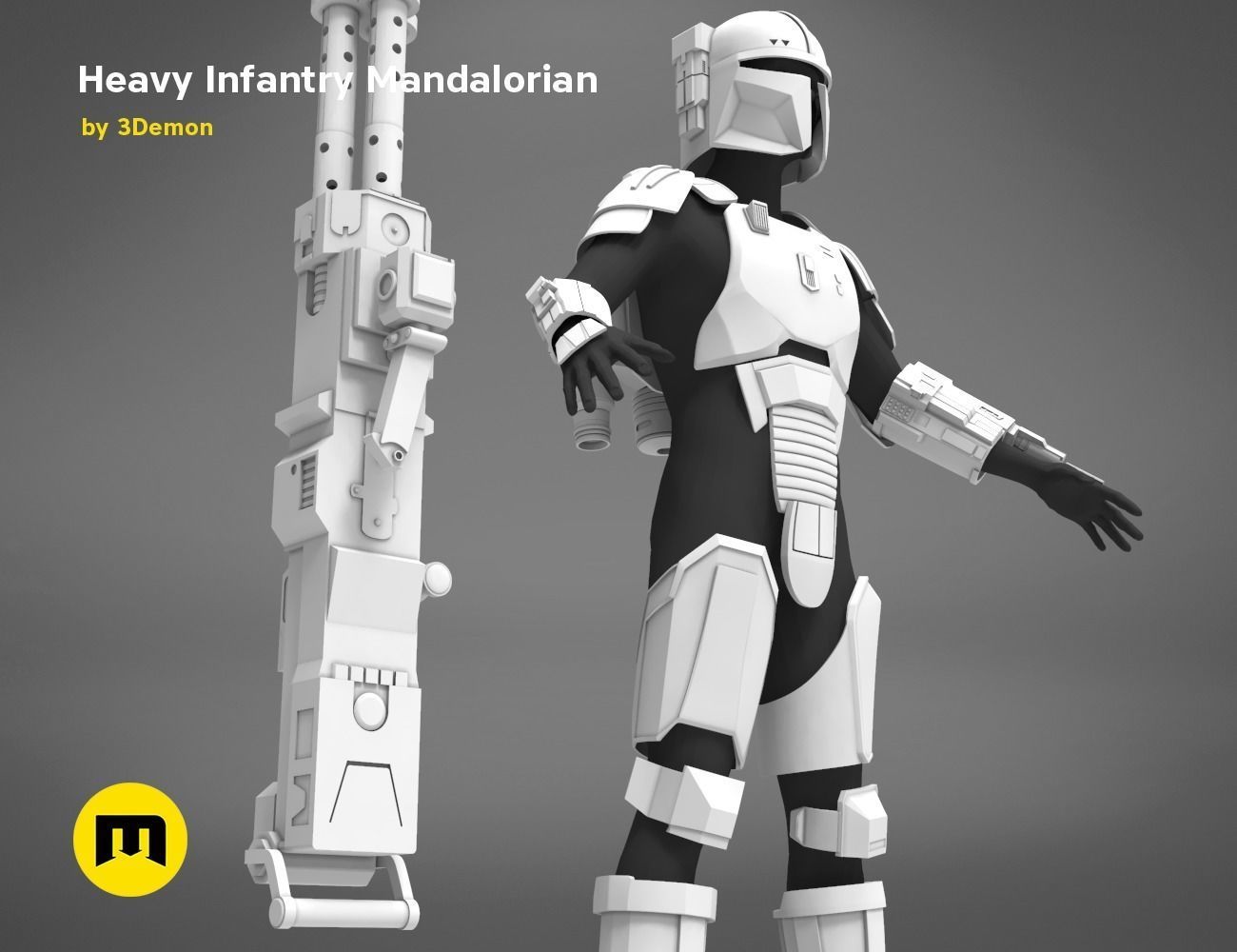 Paz Vizla Heavy Infantry Mandalorian Bundle 3D print model_23