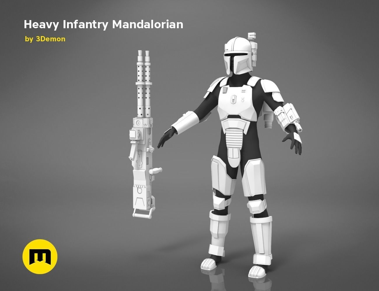 Paz Vizla Heavy Infantry Mandalorian Bundle 3D print model_20