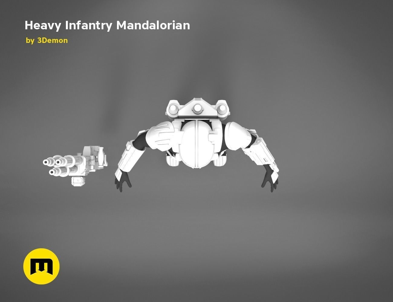 Paz Vizla Heavy Infantry Mandalorian Bundle 3D print model_29