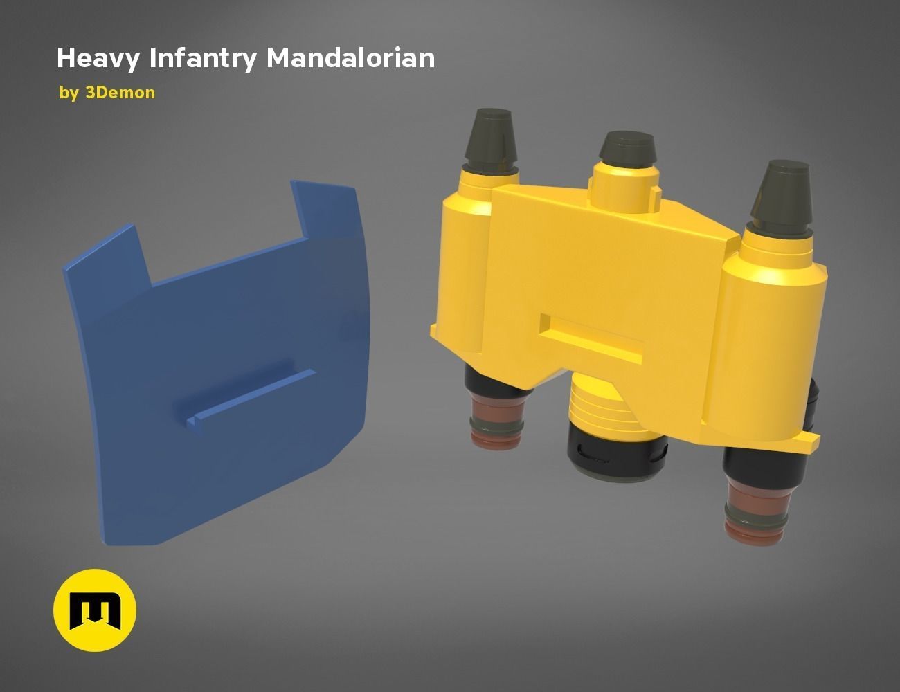 Paz Vizla Heavy Infantry Mandalorian Bundle 3D print model_10