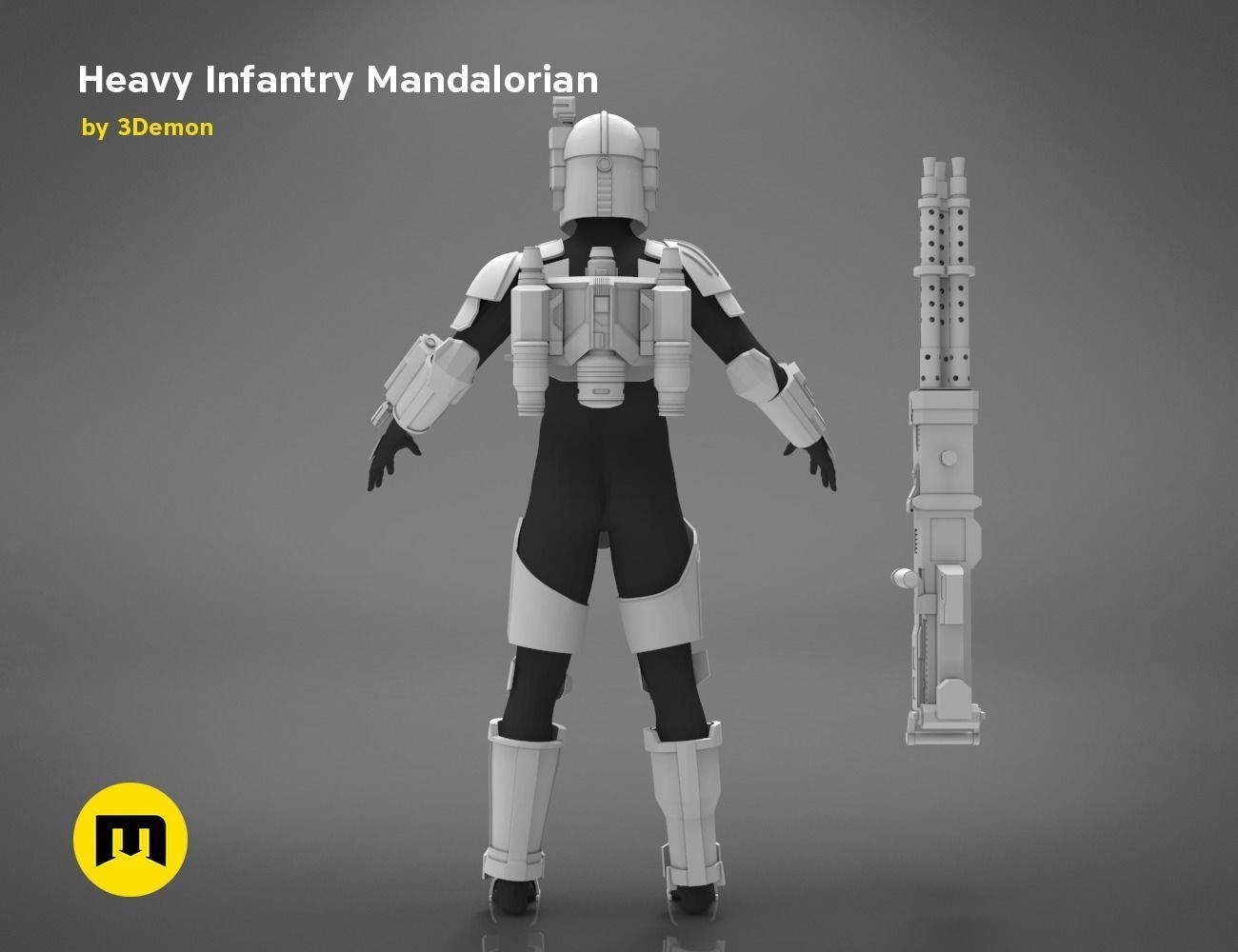 Paz Vizla Heavy Infantry Mandalorian Bundle 3D print model_25