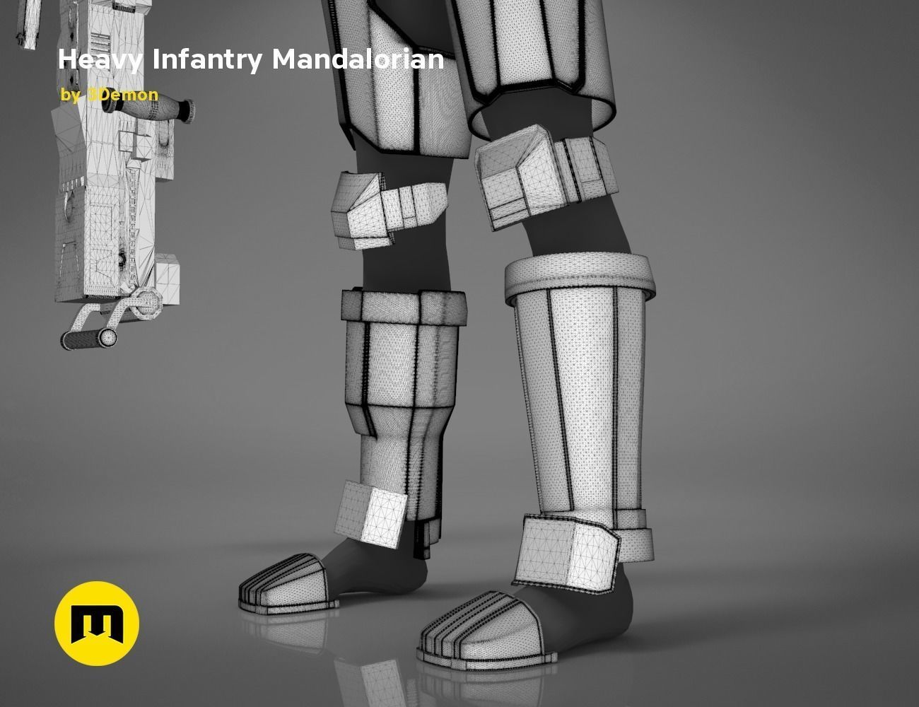 Paz Vizla Heavy Infantry Mandalorian Bundle 3D print model_33