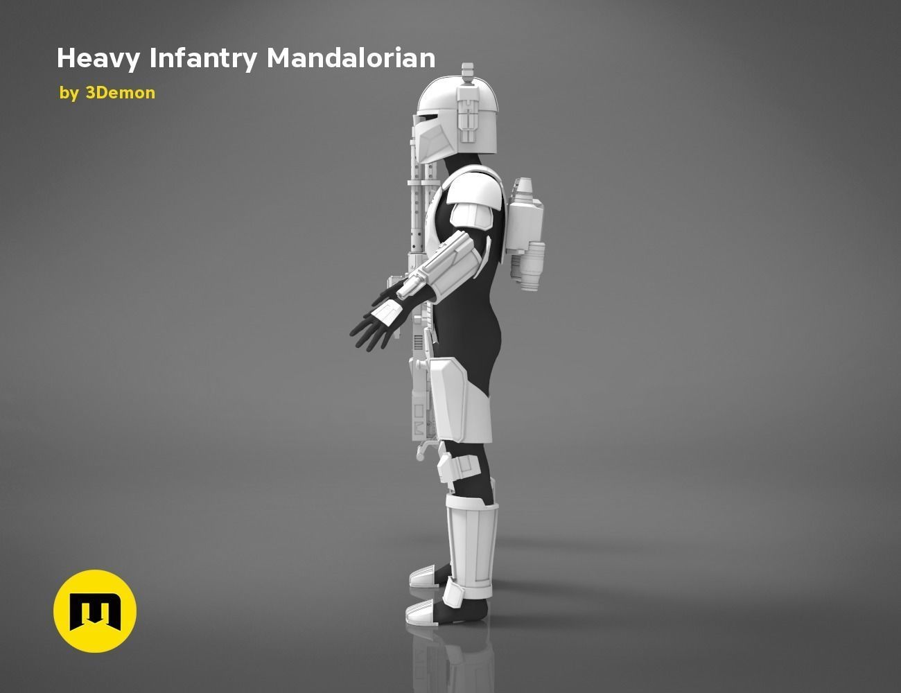 Paz Vizla Heavy Infantry Mandalorian Bundle 3D print model_28