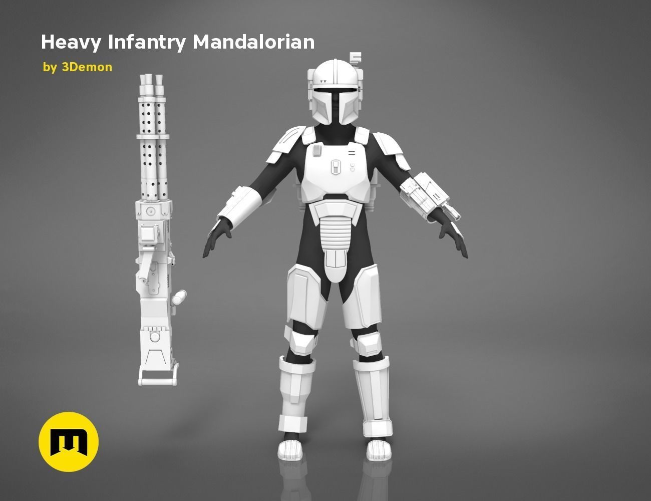Paz Vizla Heavy Infantry Mandalorian Bundle 3D print model_21