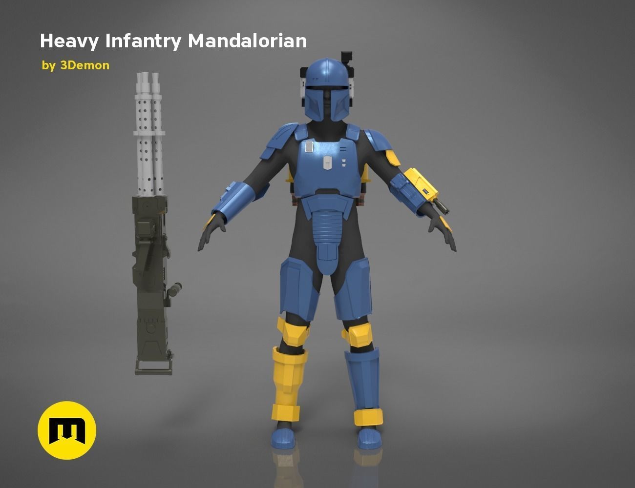 Paz Vizla Heavy Infantry Mandalorian Bundle 3D print model_2