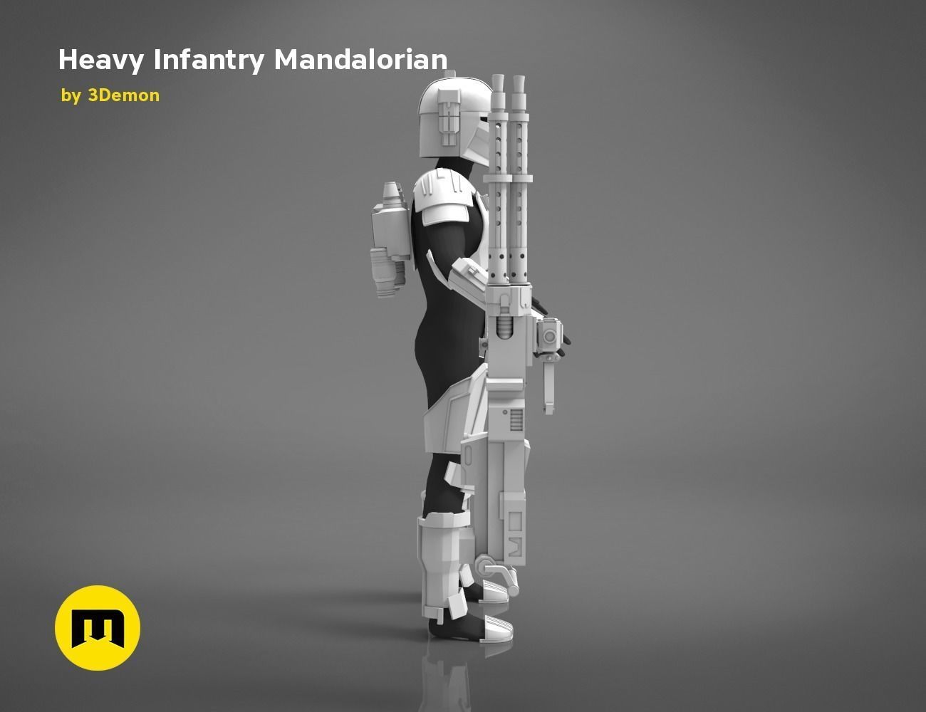 Paz Vizla Heavy Infantry Mandalorian Bundle 3D print model_27