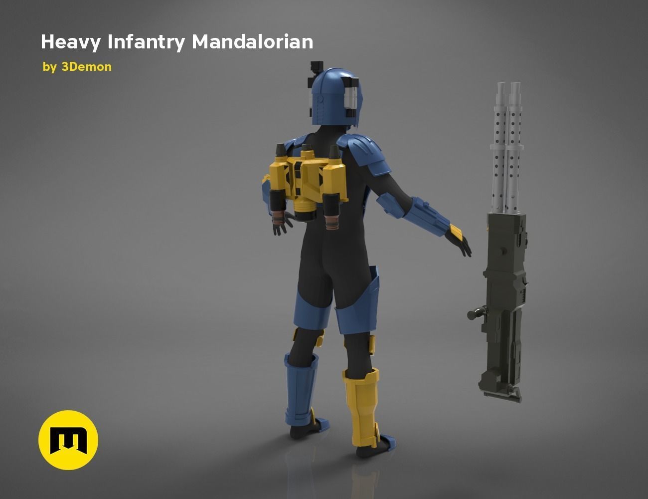 Paz Vizla Heavy Infantry Mandalorian Bundle 3D print model_16