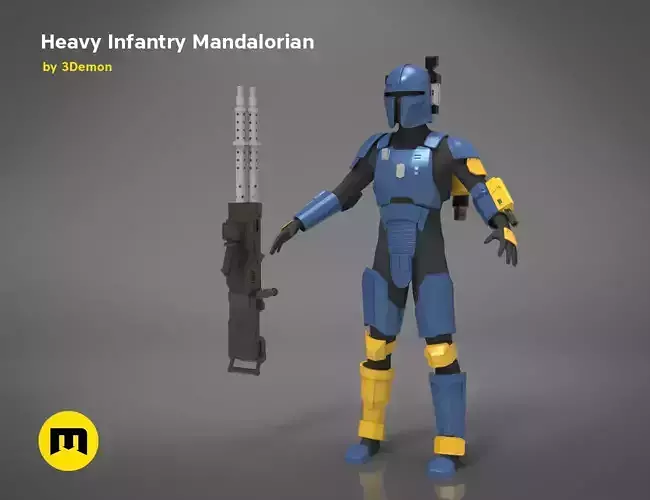 Paz Vizla Heavy Infantry Mandalorian Bundle 3D print model