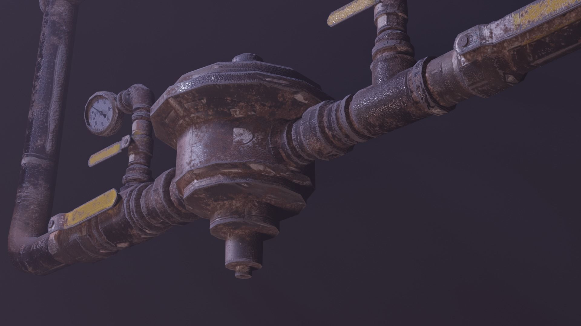 Gas Meter  Low-poly 3D model_20