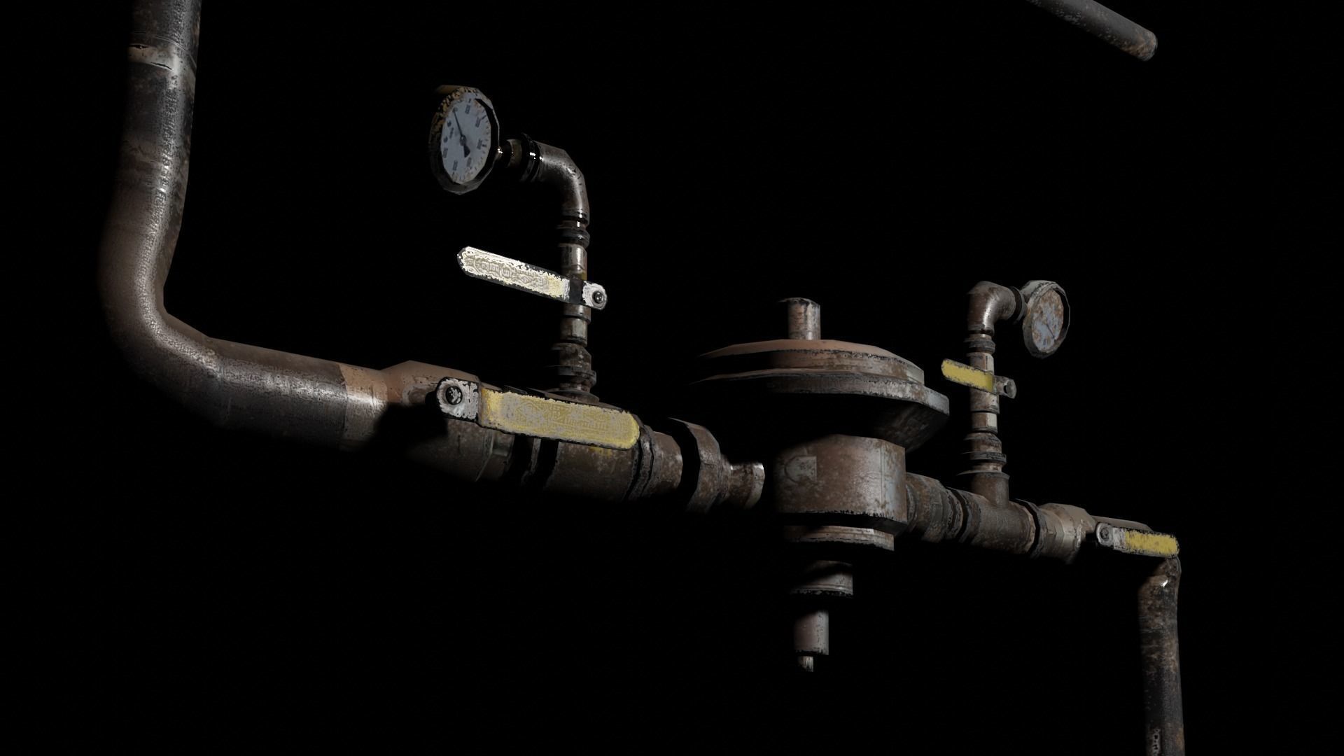 Gas Meter  Low-poly 3D model_7