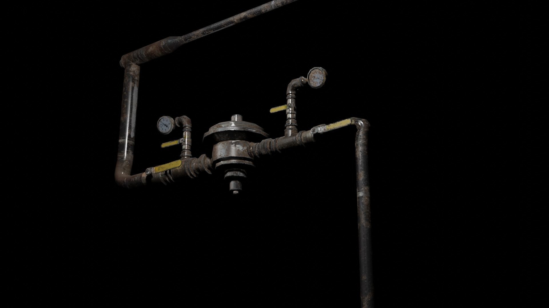 Gas Meter  Low-poly 3D model_12
