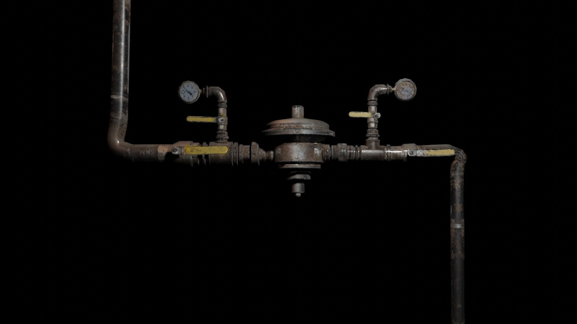 Gas Meter  Low-poly 3D model_5