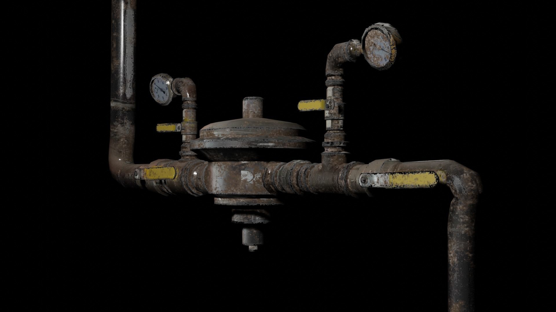 Gas Meter  Low-poly 3D model_6