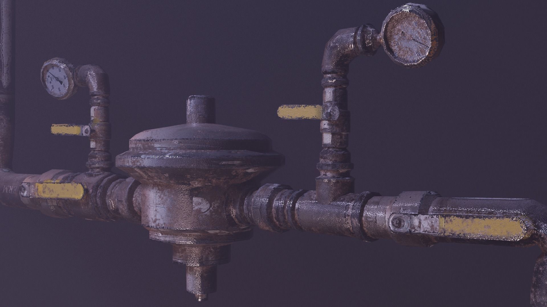 Gas Meter  Low-poly 3D model_21