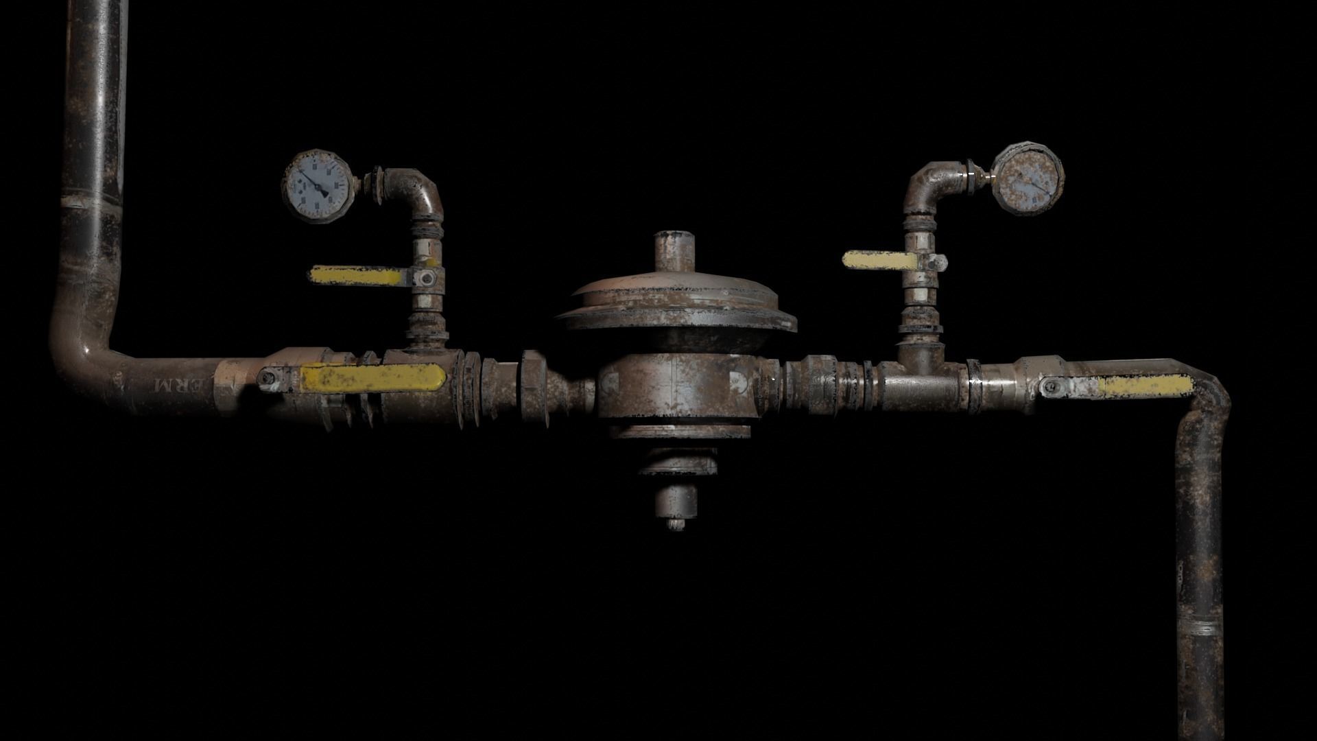 Gas Meter  Low-poly 3D model_4
