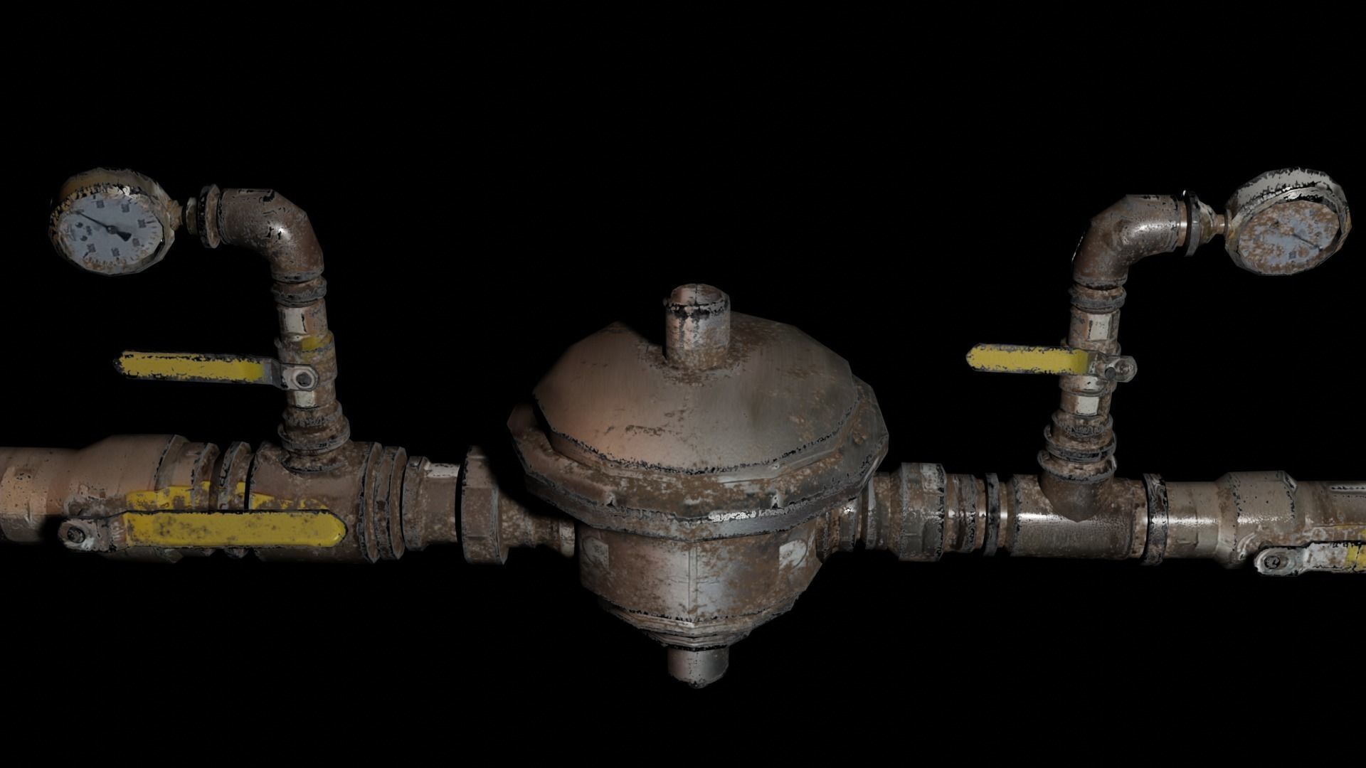 Gas Meter  Low-poly 3D model_8