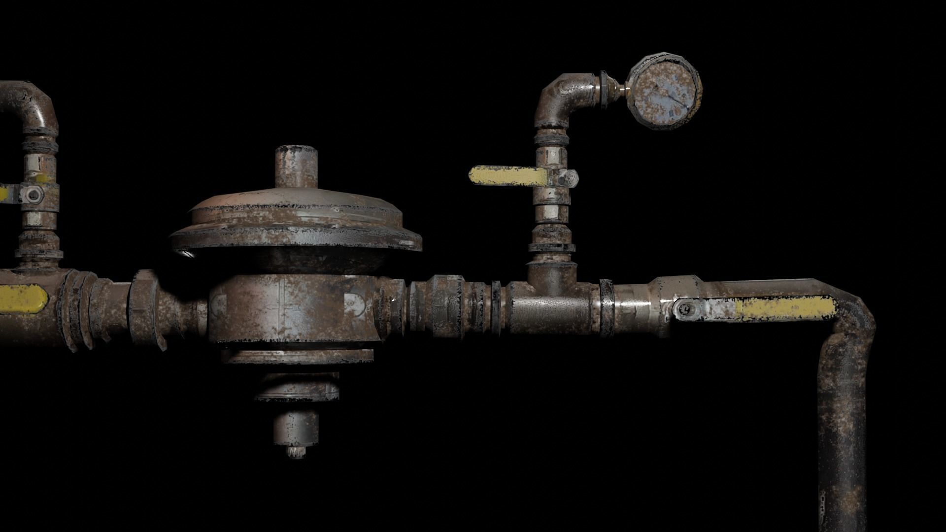 Gas Meter  Low-poly 3D model_2