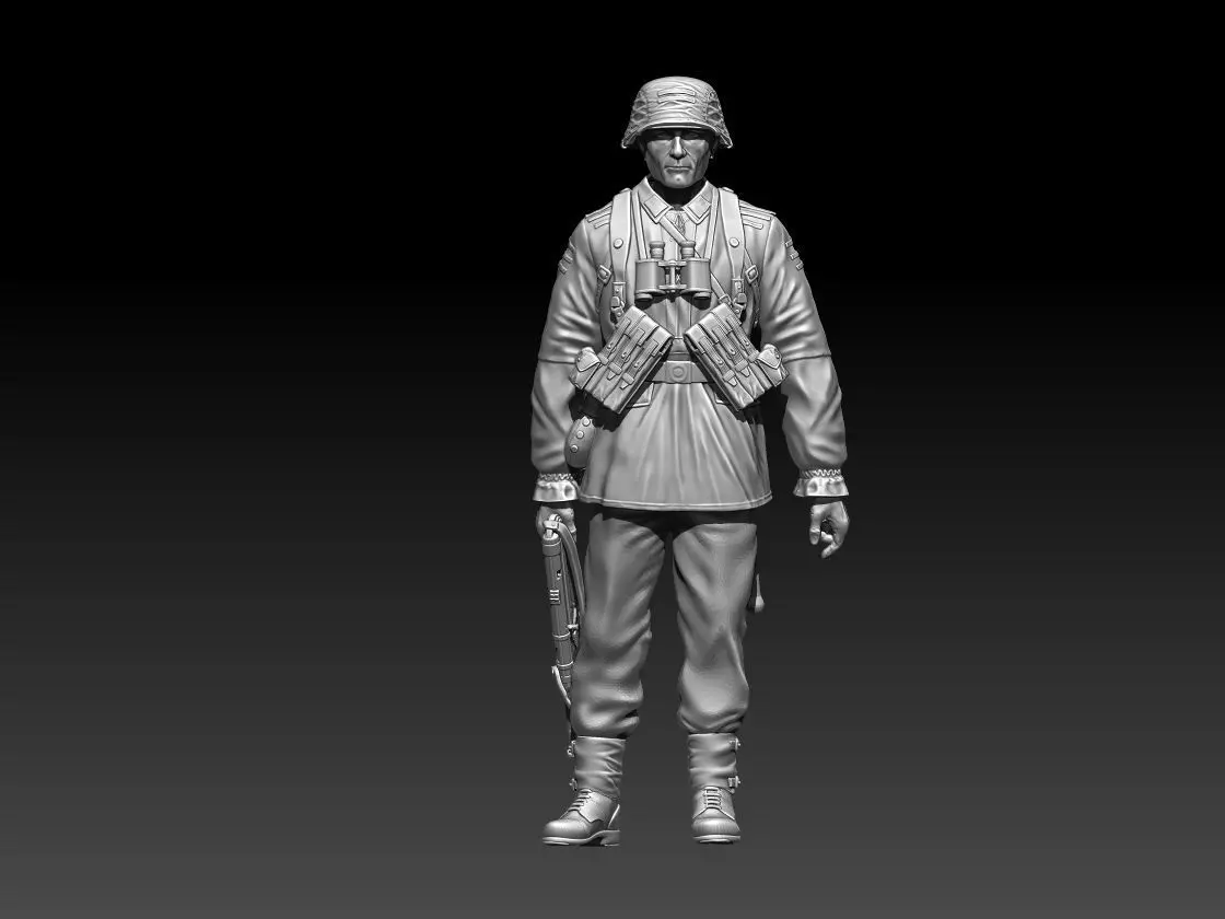 German soldier 3D print model_0