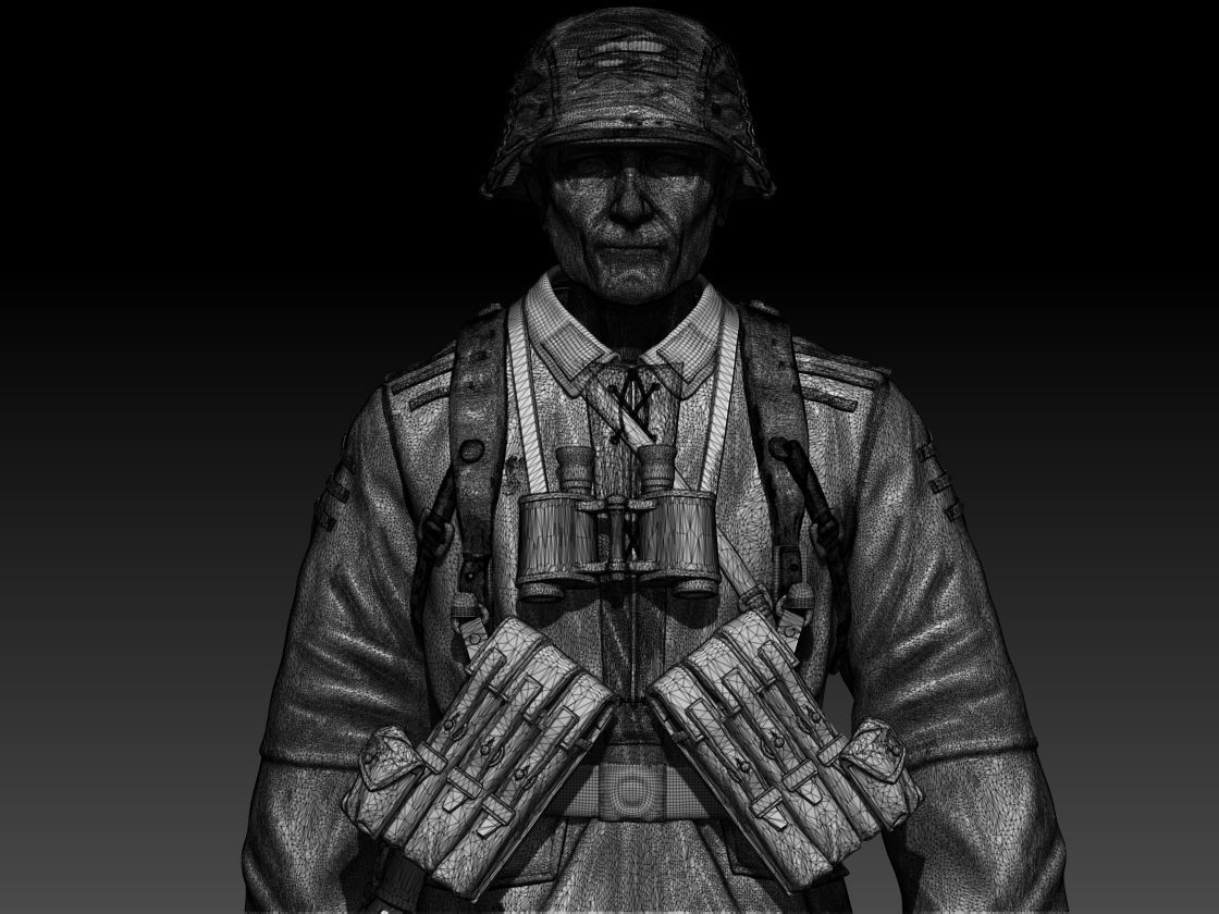 German soldier 3D print model_11