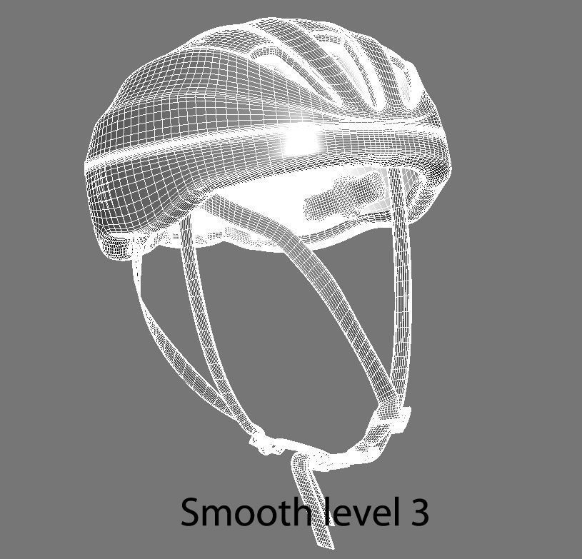 Bike helmet Low-poly 3D model_14