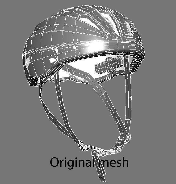 Bike helmet Low-poly 3D model_12