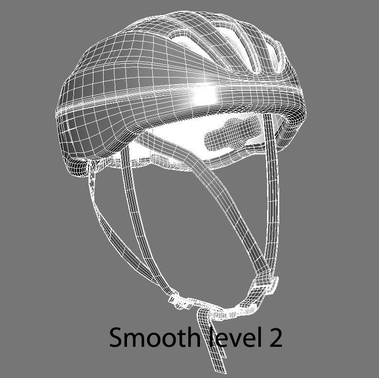 Bike helmet Low-poly 3D model_13